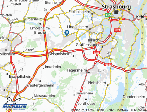 Carte MICHELIN Geispolsheim - ViaMichelin