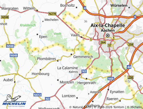 MICHELIN Gemmenich map - ViaMichelin