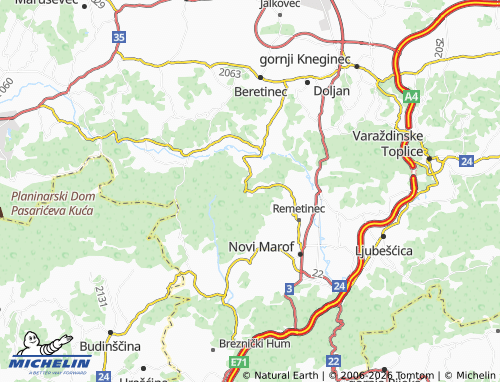 MICHELIN Podevčevo map - ViaMichelin
