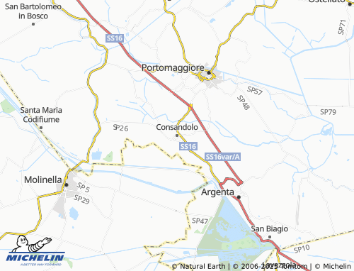 MICHELIN Consandolo map - ViaMichelin