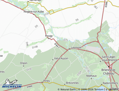 Mappa MICHELIN Molins-sur-Aube - ViaMichelin