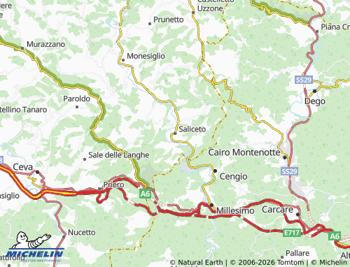 Mapa MICHELIN Saliceto - ViaMichelin