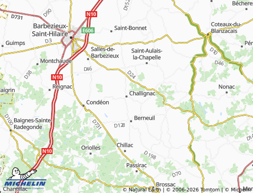 Mapa MICHELIN Challignac - ViaMichelin