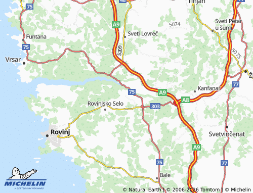 MICHELIN-Landkarte Bubani - ViaMichelin