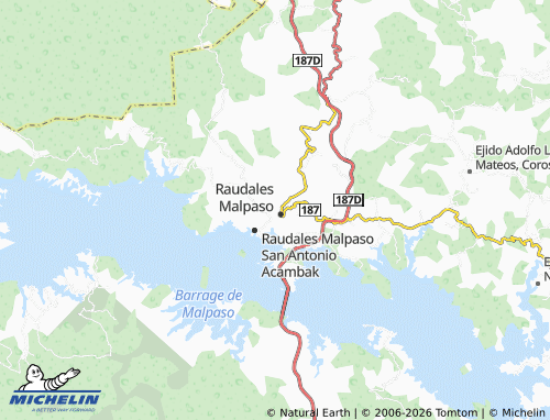 Mappa MICHELIN Raudales Malpaso Pirámide Alta - ViaMichelin