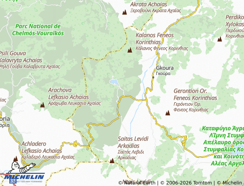 MICHELIN Archaia Feneos map - ViaMichelin