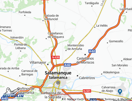 MICHELIN Monterrubio de Armuña map - ViaMichelin