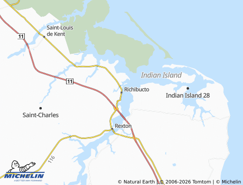 MICHELIN Richibucto map - ViaMichelin