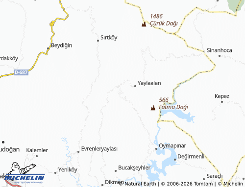 MICHELIN Tilkiler map - ViaMichelin