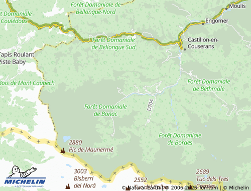 MICHELIN Sentein map - ViaMichelin