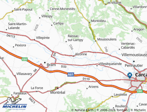 Mappa MICHELIN Alzonne - ViaMichelin