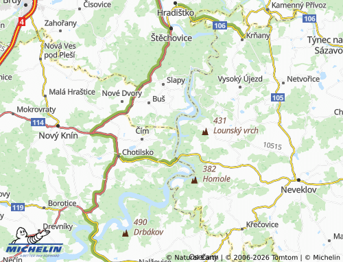 MICHELIN Hrdlička map - ViaMichelin