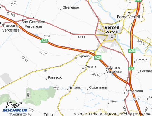 Mapa MICHELIN Lignana - ViaMichelin