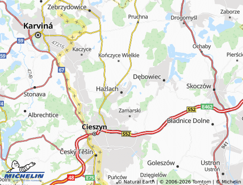 MICHELIN Hażlach map - ViaMichelin