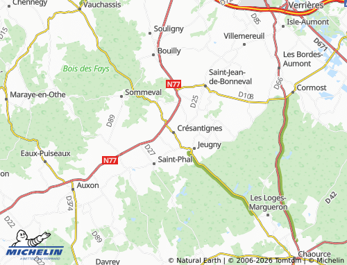Mapa MICHELIN Crésantignes - ViaMichelin