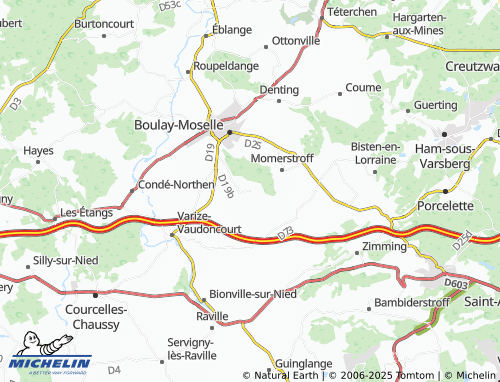 Kaart MICHELIN Halling-lès-Boulay - ViaMichelin