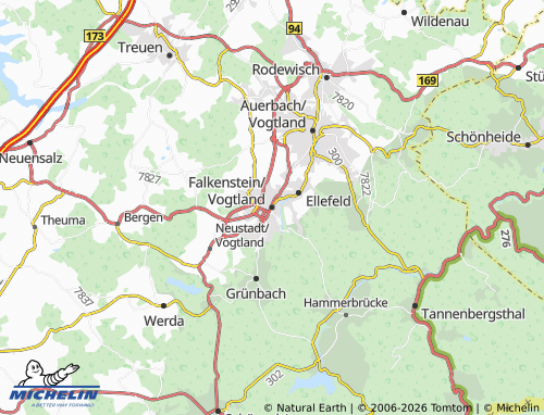 MICHELIN Falkenstein/Vogtland map - ViaMichelin