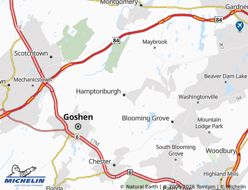 Mapa MICHELIN Hamptonburgh - ViaMichelin