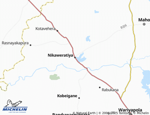 Carte MICHELIN Nikaweratiya - ViaMichelin