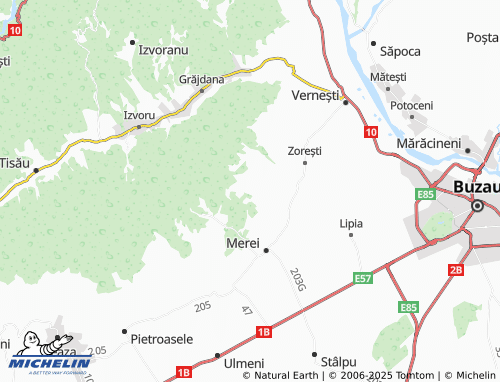 Mappa MICHELIN Valea Puțului Merei - ViaMichelin