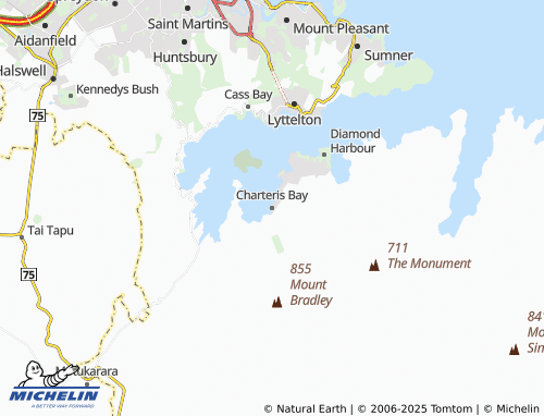MICHELIN Charteris Bay map - ViaMichelin