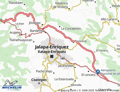 Carte MICHELIN Bugambilias de Xalapa, Bugambilias del Sumidero - ViaMichelin