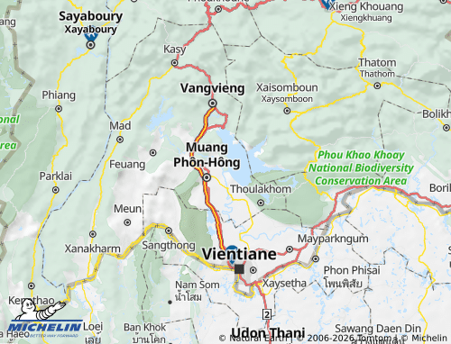 MICHELIN Keo Oudom map - ViaMichelin