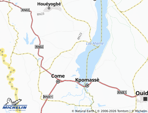 MICHELIN-Landkarte Houeyogbe - ViaMichelin