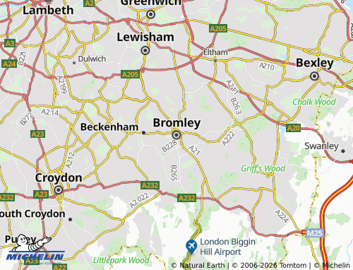Mappa MICHELIN Bromley - ViaMichelin