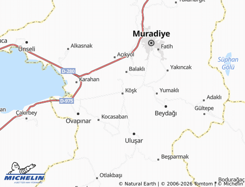 MICHELIN-Landkarte Köşk - ViaMichelin