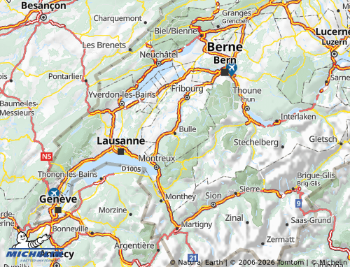 MICHELIN-Landkarte Greyerz - ViaMichelin