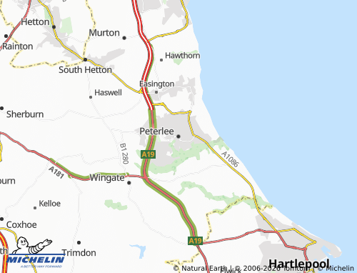 MICHELIN Peterlee map - ViaMichelin