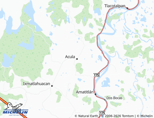 MICHELIN Acula map - ViaMichelin