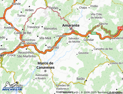 Mappa MICHELIN Louredo de Baixo - ViaMichelin