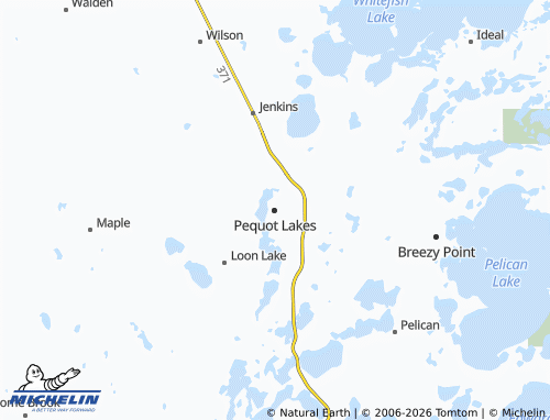 Carte MICHELIN Pequot Lakes - ViaMichelin