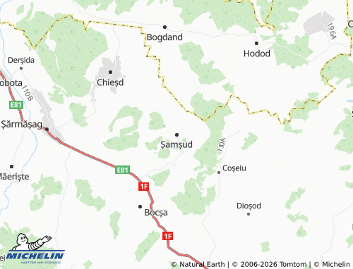 MICHELIN Șamșud map - ViaMichelin