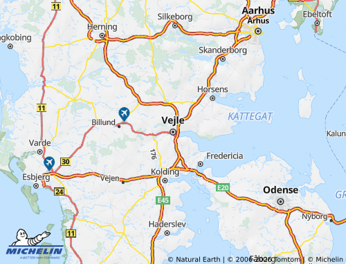 Mappa MICHELIN Syddanmark - ViaMichelin
