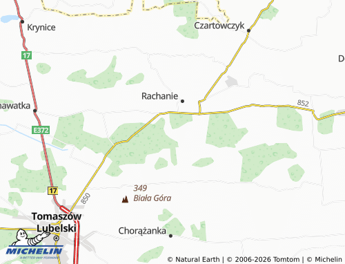 MICHELIN Kociuba map - ViaMichelin