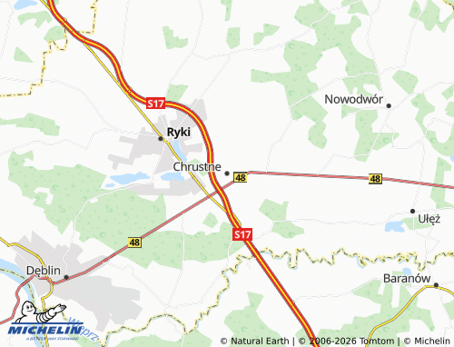 Carte MICHELIN Chrustne - ViaMichelin