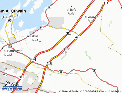 MICHELIN Al Thaniyah map - ViaMichelin