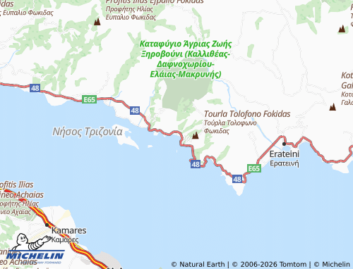 Carte MICHELIN Agios Spyridonas - ViaMichelin