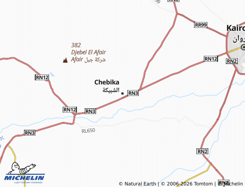 Carte MICHELIN Chebika - ViaMichelin