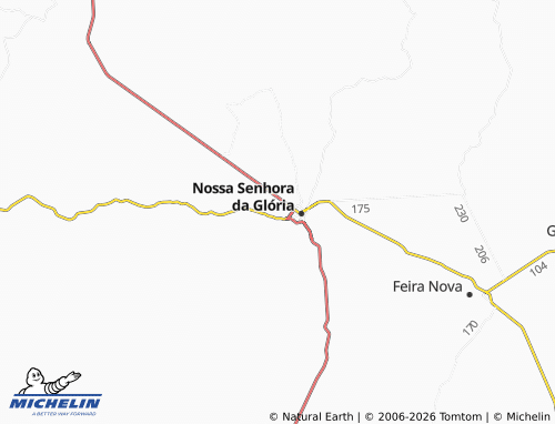 MICHELIN-Landkarte Nossa Senhora de Lourdes - ViaMichelin