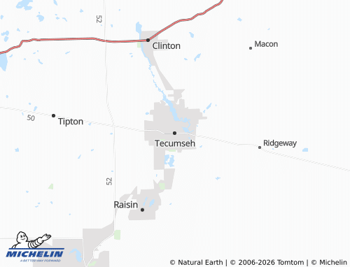 Mapa MICHELIN Tecumseh - ViaMichelin