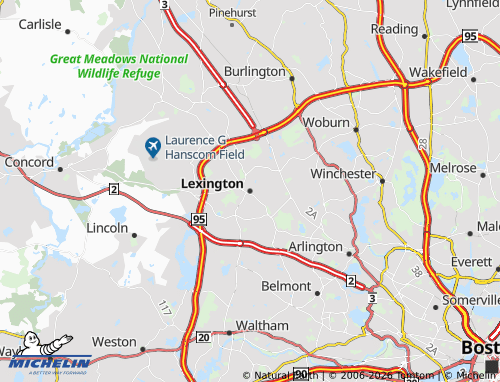 Mappa MICHELIN Lexington - ViaMichelin