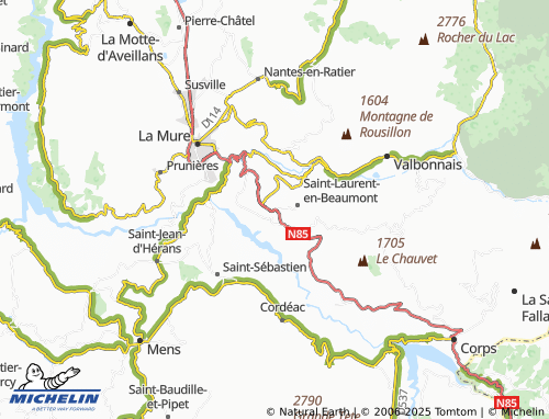 MICHELIN Les Égats map - ViaMichelin