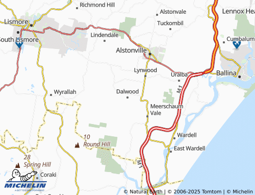 MICHELIN Dalwood map - ViaMichelin