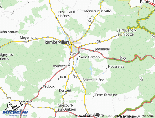Mappa MICHELIN Saint-Gorgon - ViaMichelin