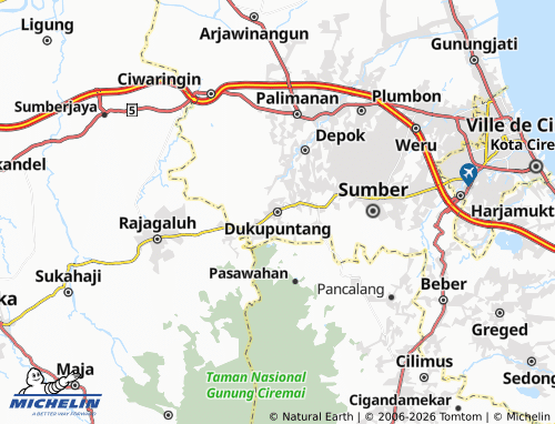 Carte MICHELIN Dukupuntang - ViaMichelin