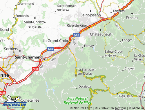 MICHELIN Saint-Paul-en-Jarez map - ViaMichelin